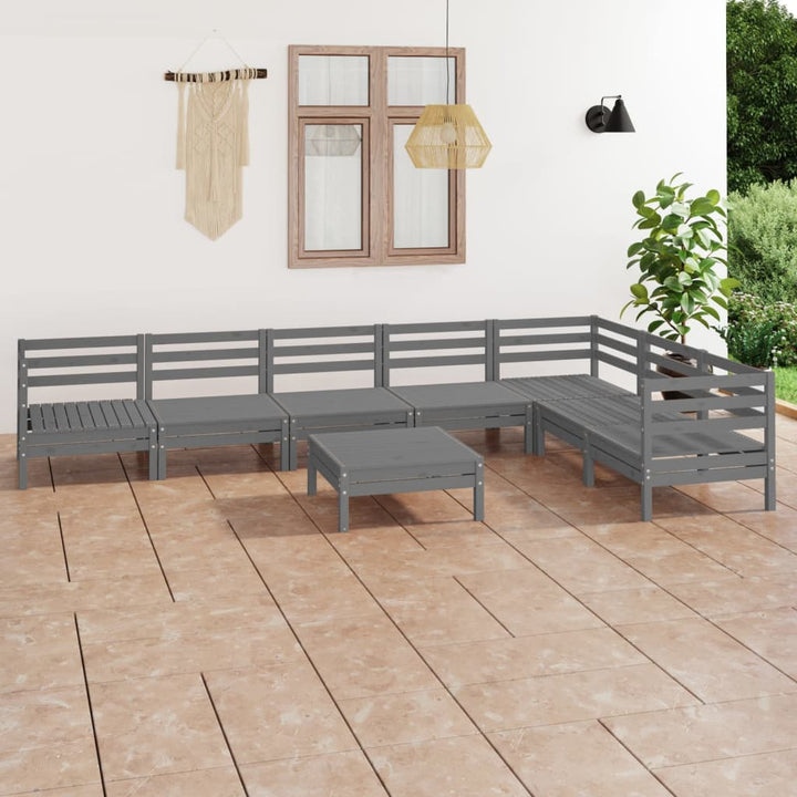 Set Mobilier De Grădină, 8 Piese, , Lemn Masiv De Pin