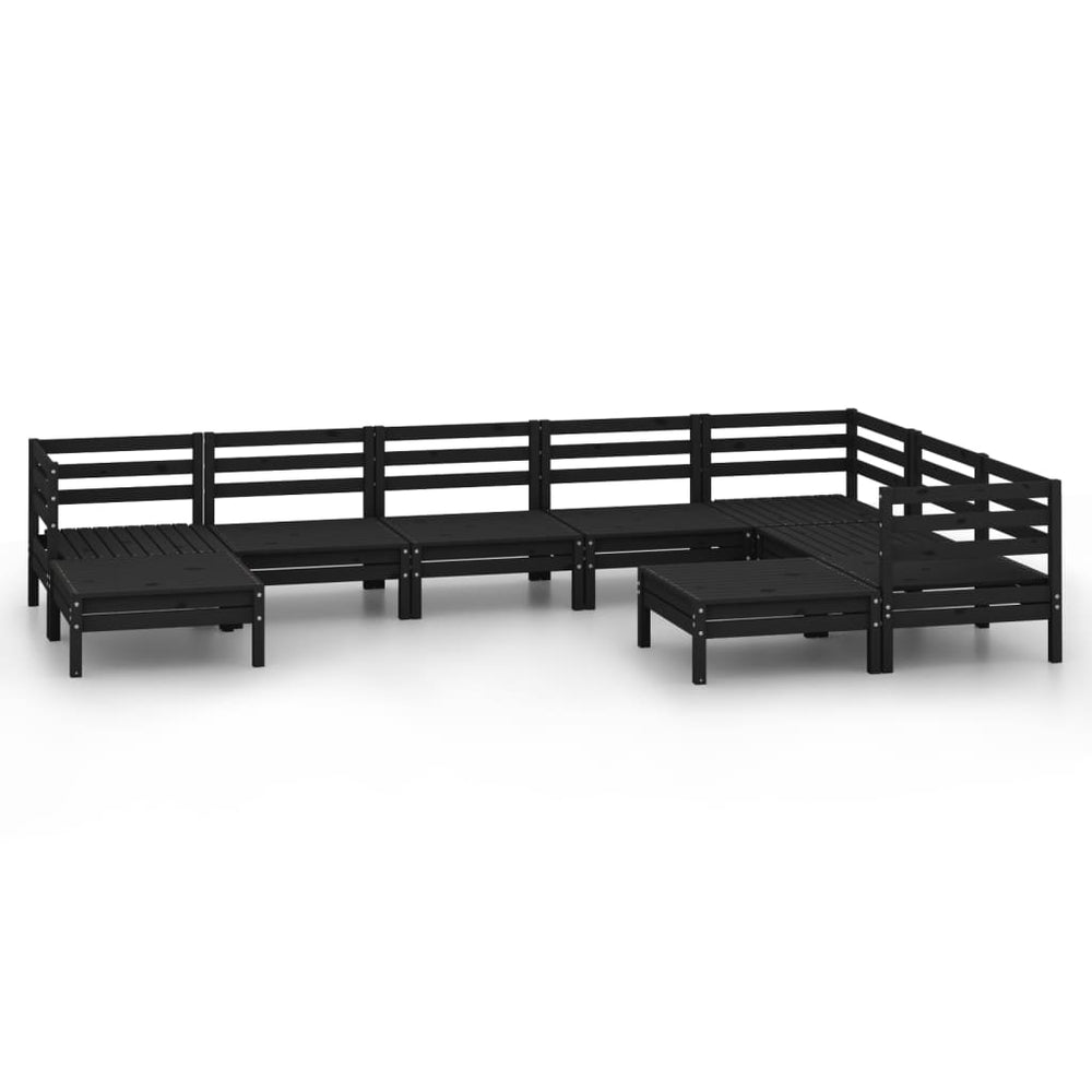Set Mobilier De Grădină, 9 Piese, , Lemn Masiv De Pin