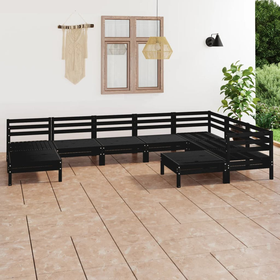 Set Mobilier De Grădină, 9 Piese, , Lemn Masiv De Pin