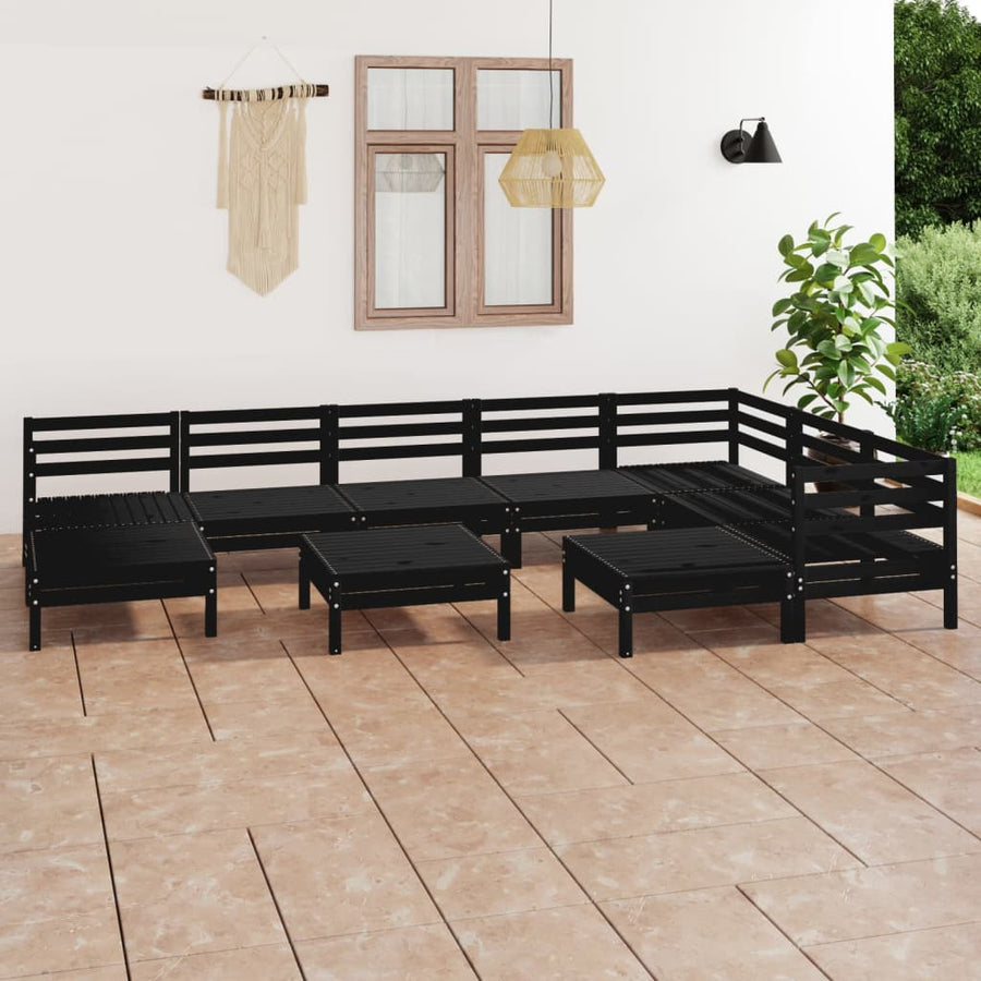 Set Mobilier De Grădină, 10 Piese, , Lemn Masiv De Pin