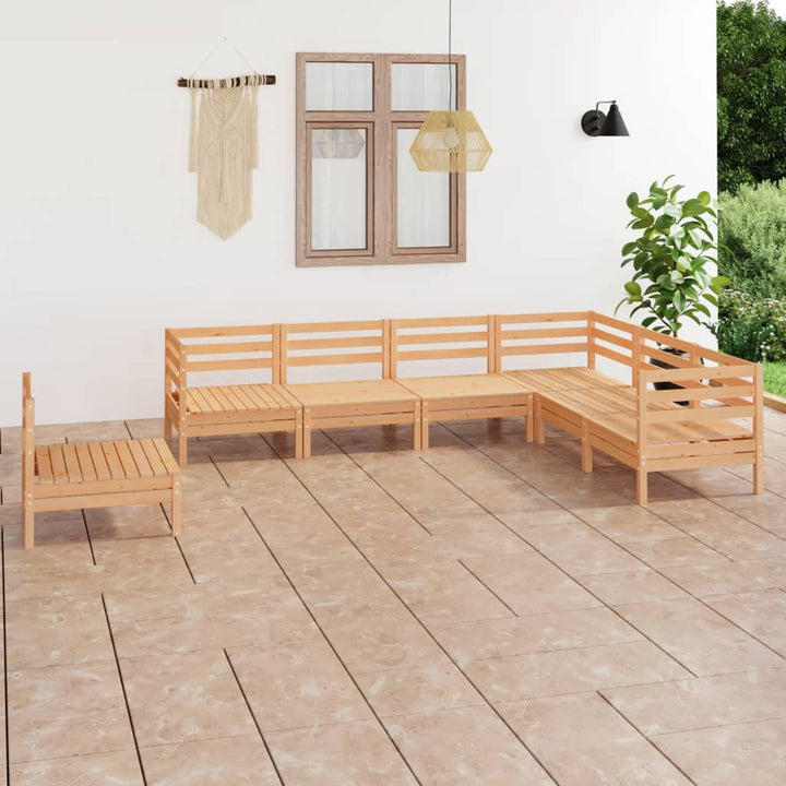 Set Mobilier De Grădină, 7 Piese, , Lemn Masiv De Pin