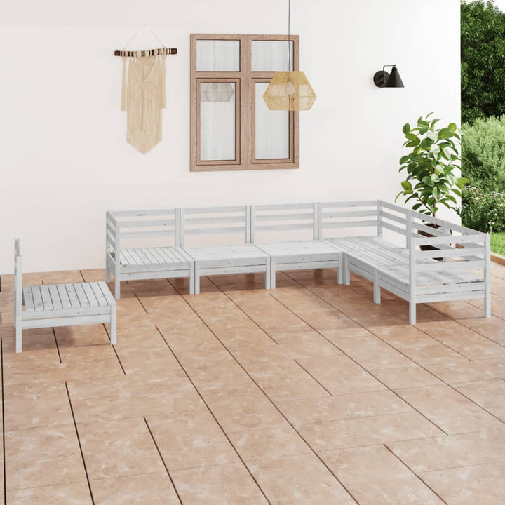 Set Mobilier De Grădină, 7 Piese, , Lemn Masiv De Pin