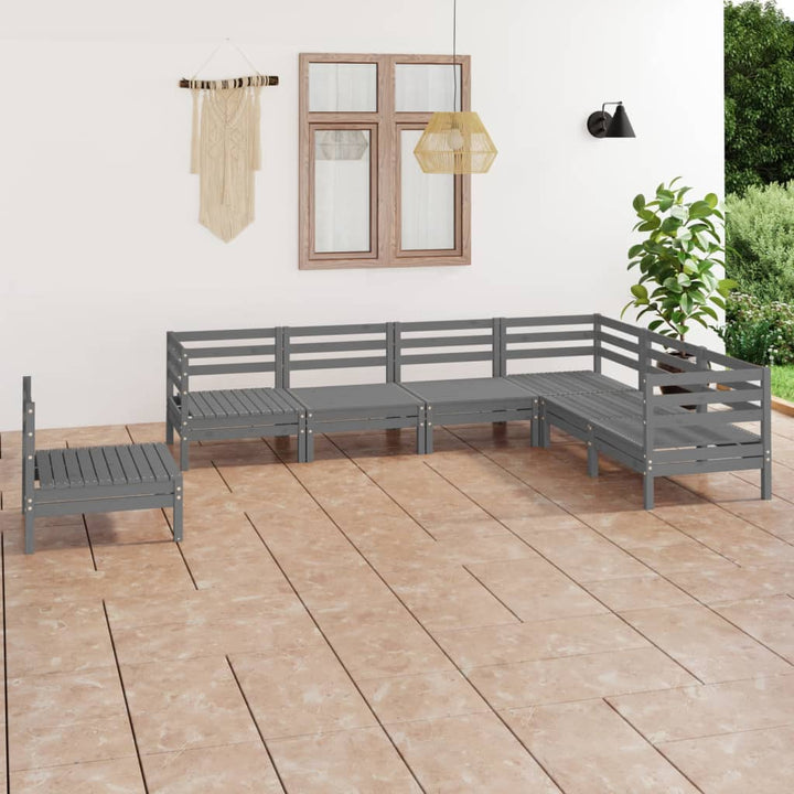 Set Mobilier De Grădină, 7 Piese, , Lemn Masiv De Pin