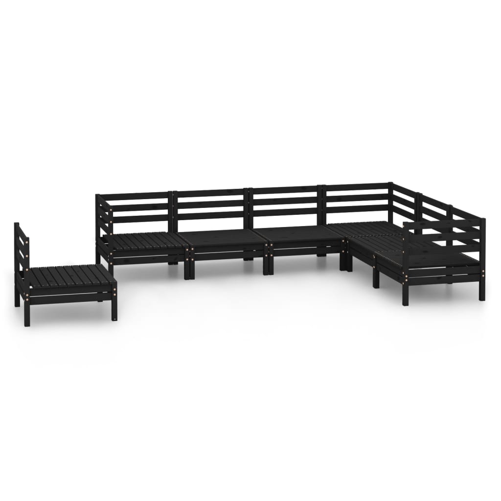 Set Mobilier De Grădină, 7 Piese, , Lemn Masiv De Pin