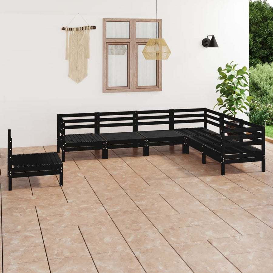 Set Mobilier De Grădină, 7 Piese, , Lemn Masiv De Pin
