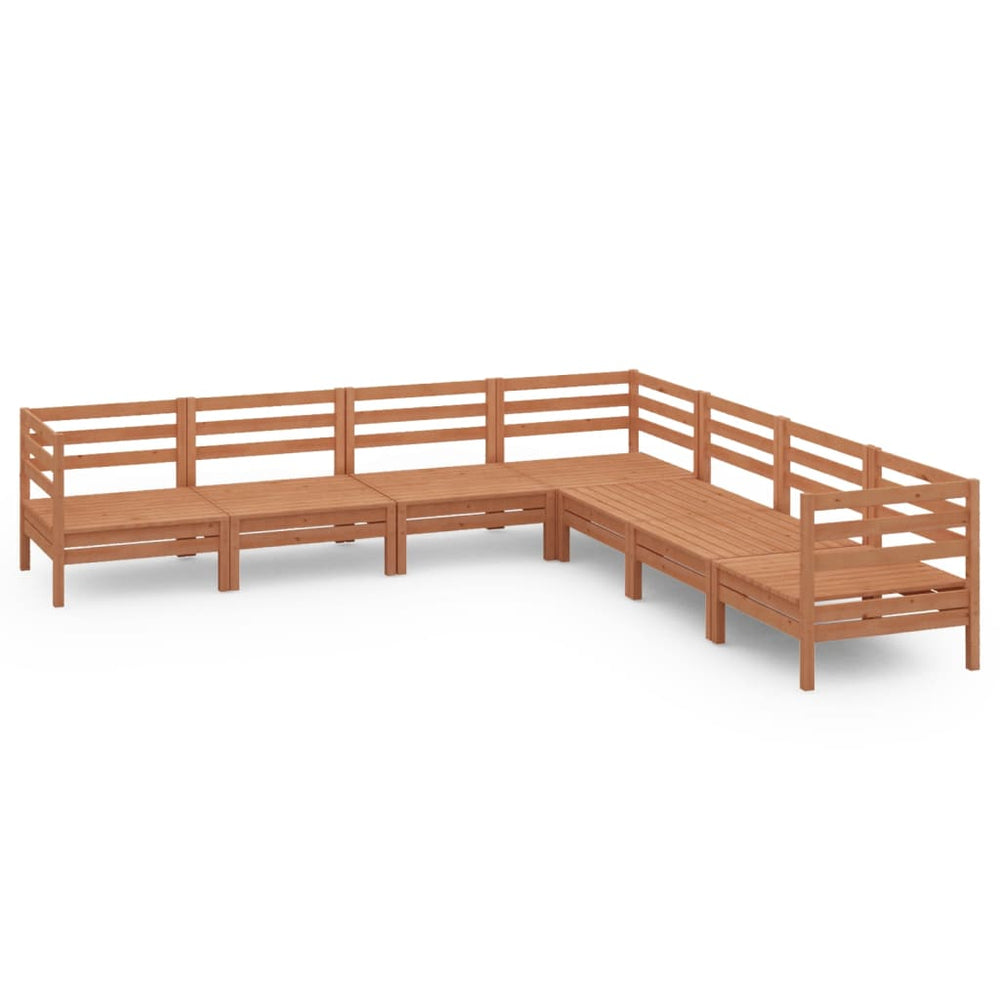 Set Mobilier De Grădină, 7 Piese, , Lemn Masiv De Pin