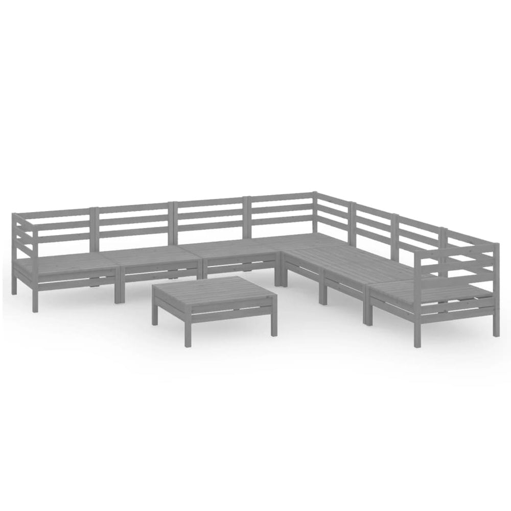 Set Mobilier De Grădină, 8 Piese, , Lemn Masiv De Pin