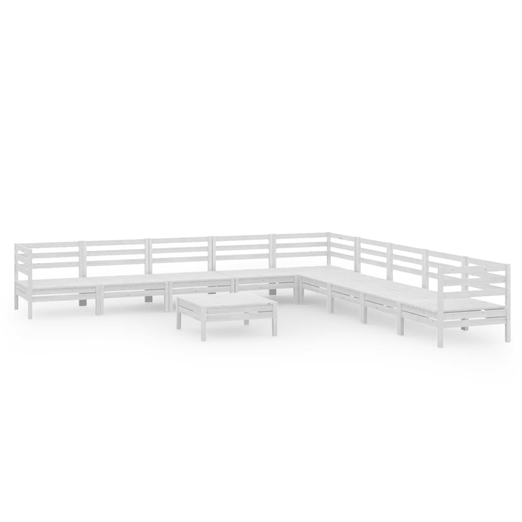 Set Mobilier De Grădină, 10 Piese, , Lemn Masiv De Pin