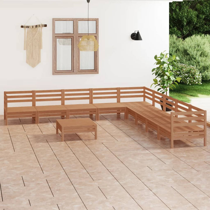 Set Mobilier De Grădină, 10 Piese, , Lemn Masiv De Pin
