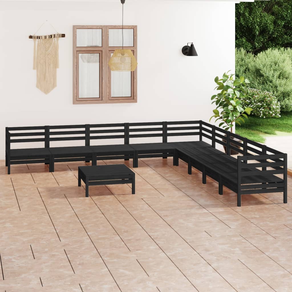 Set Mobilier De Grădină, 10 Piese, , Lemn Masiv De Pin