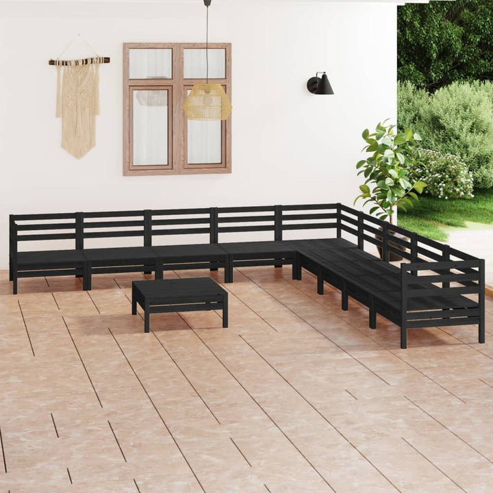 Set Mobilier De Grădină, 10 Piese, , Lemn Masiv De Pin