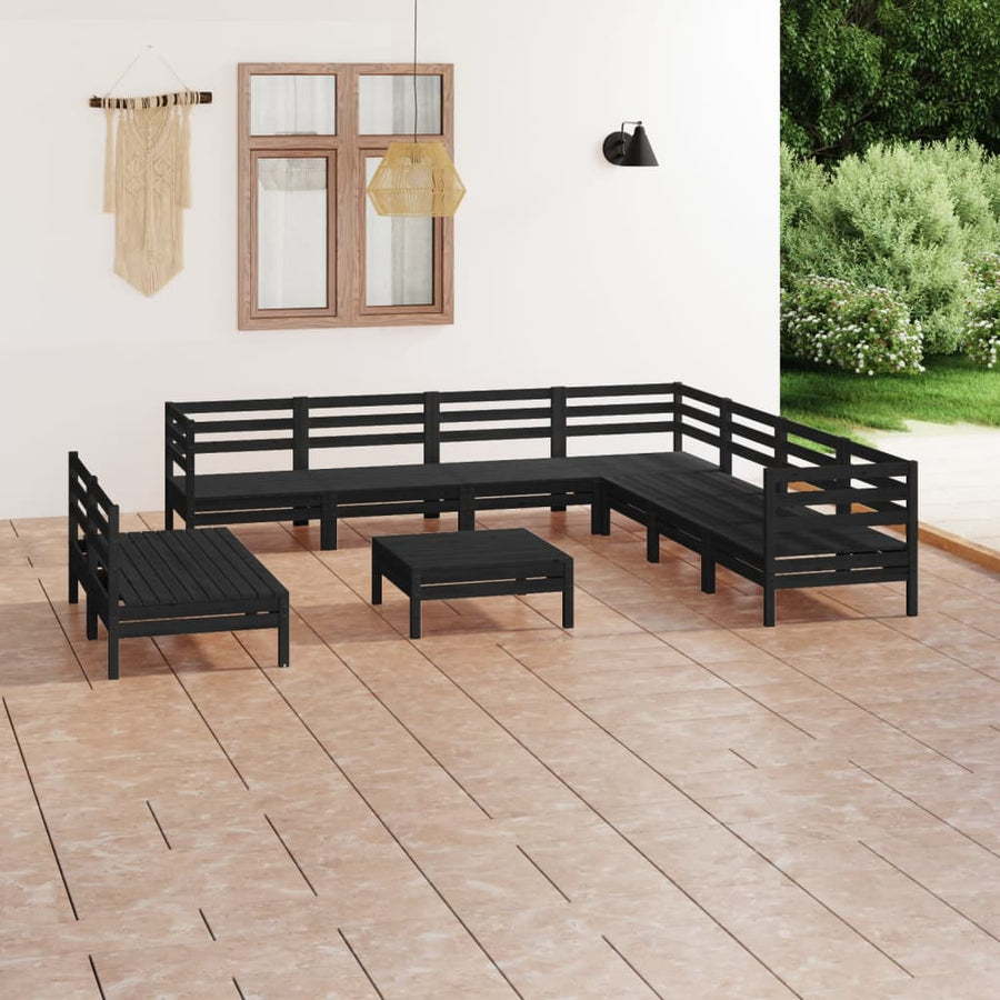 Set Mobilier De Grădină, 10 Piese, , Lemn Masiv De Pin