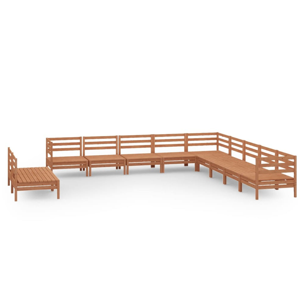 Set Mobilier De Grădină, 11 Piese, , Lemn Masiv Pin