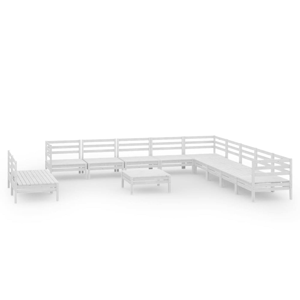 Set Mobilier De Grădină, 12 Piese, , Lemn Masiv De Pin