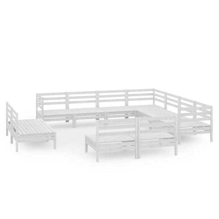 Set Mobilier De Grădină, 11 Piese, , Lemn Masiv De Pin