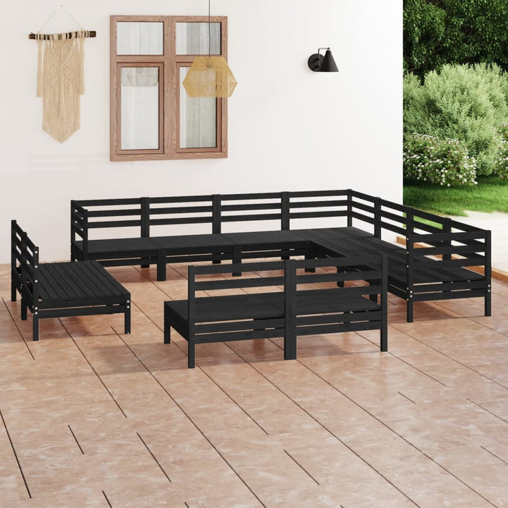 Set Mobilier De Grădină, 11 Piese, , Lemn Masiv De Pin
