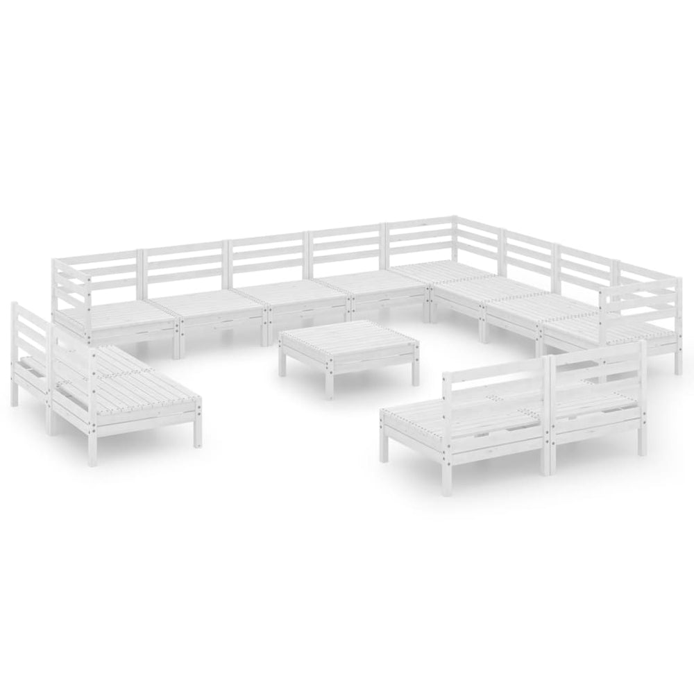 Set Mobilier De Grădină, 13 Piese, , Lemn Masiv De Pin