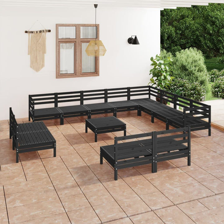 Set Mobilier De Grădină, 13 Piese, , Lemn Masiv De Pin