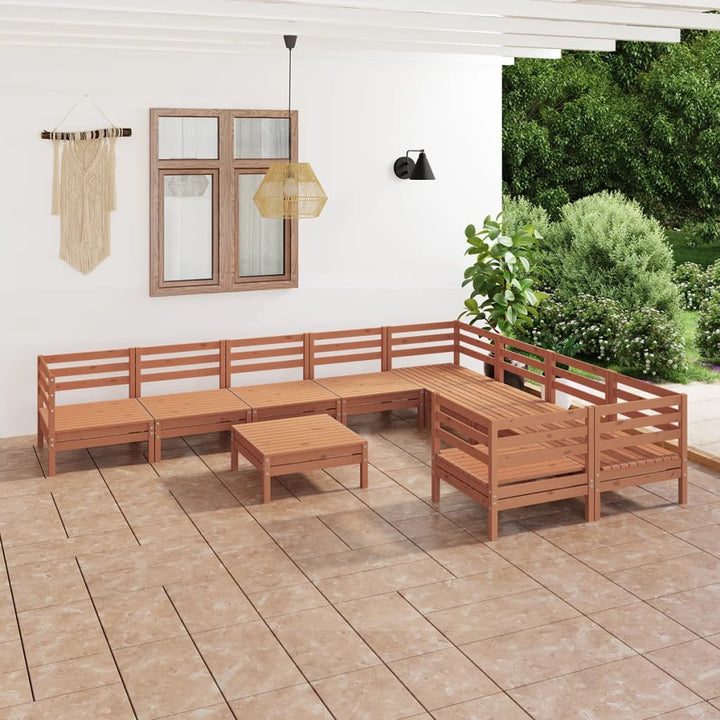 Set Mobilier De Grădină, 10 Piese, , Lemn Masiv De Pin