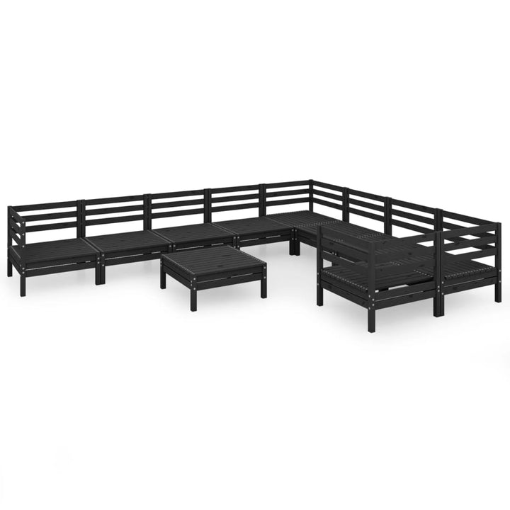 Set Mobilier De Grădină, 10 Piese, , Lemn Masiv De Pin