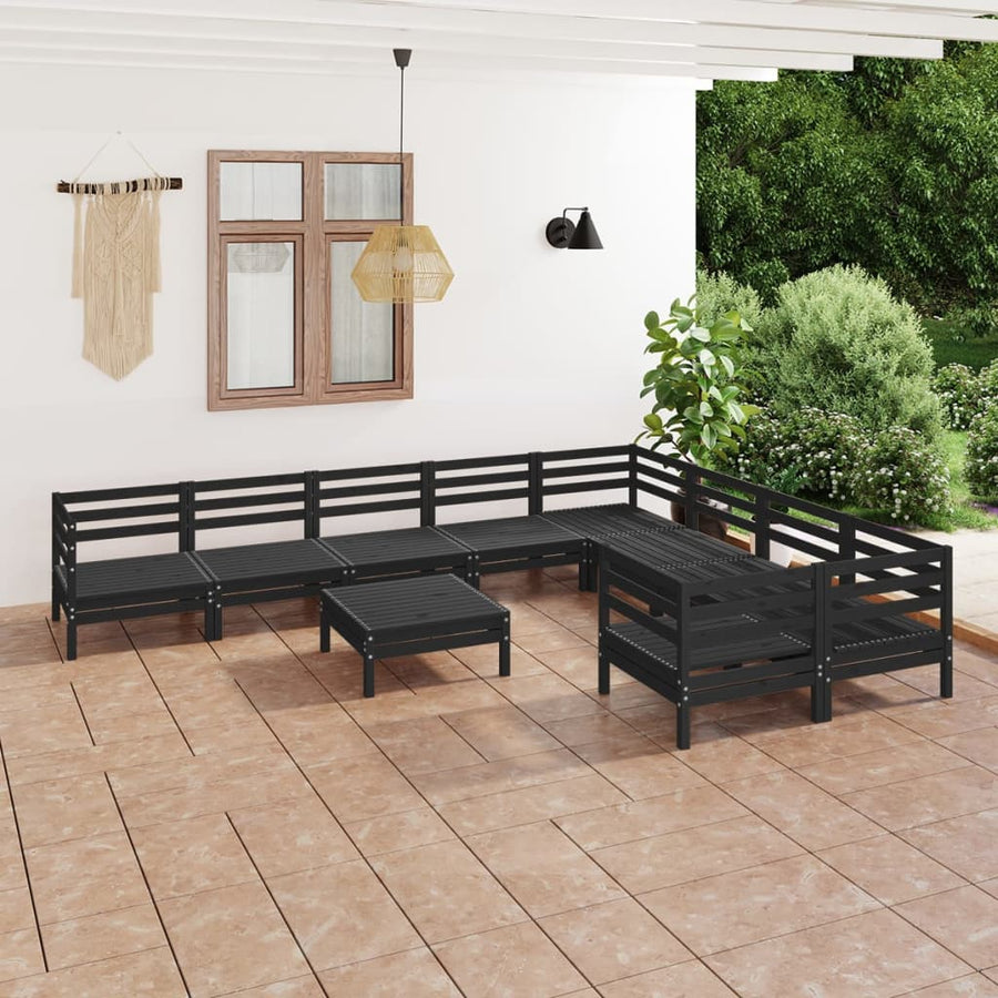 Set Mobilier De Grădină, 10 Piese, , Lemn Masiv De Pin