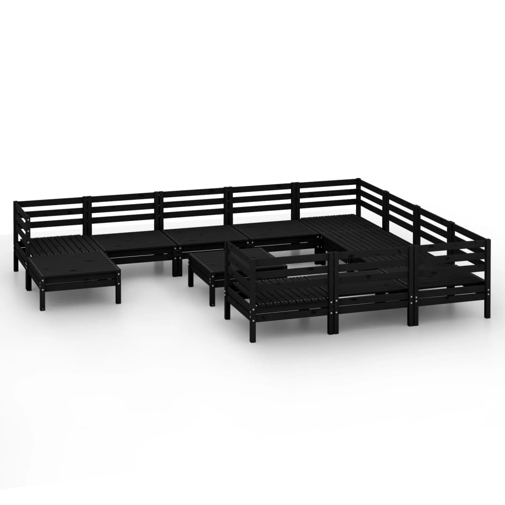 Set Mobilier De Grădină, 12 Piese, , Lemn Masiv De Pin