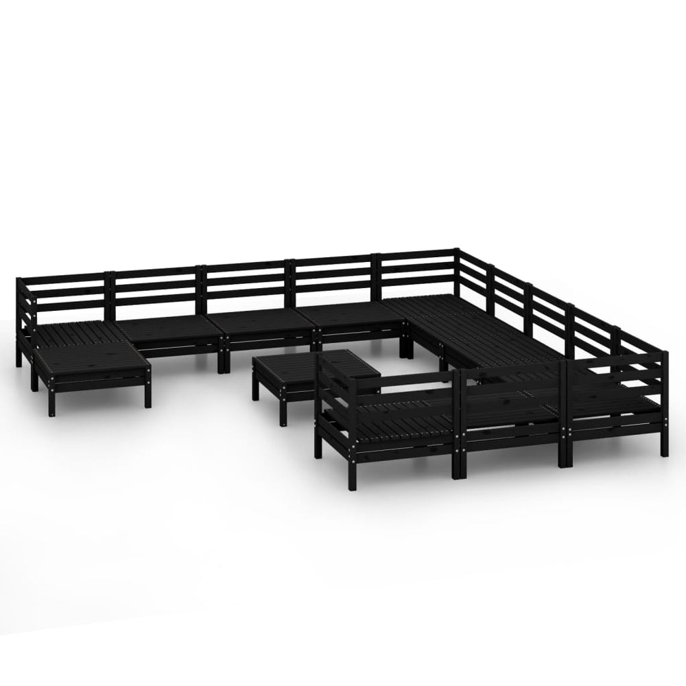 Set Mobilier De Grădină, 13 Piese, , Lemn Masiv De Pin