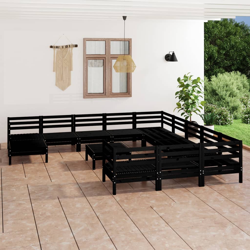 Set Mobilier De Grădină, 13 Piese, , Lemn Masiv De Pin