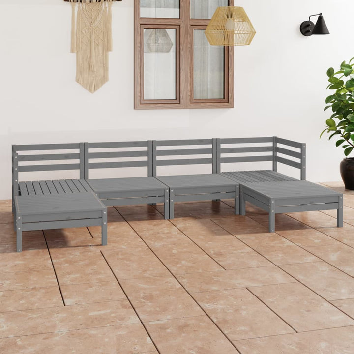 Set Mobilier De Grădină, 6 Piese, , Lemn Masiv De Pin