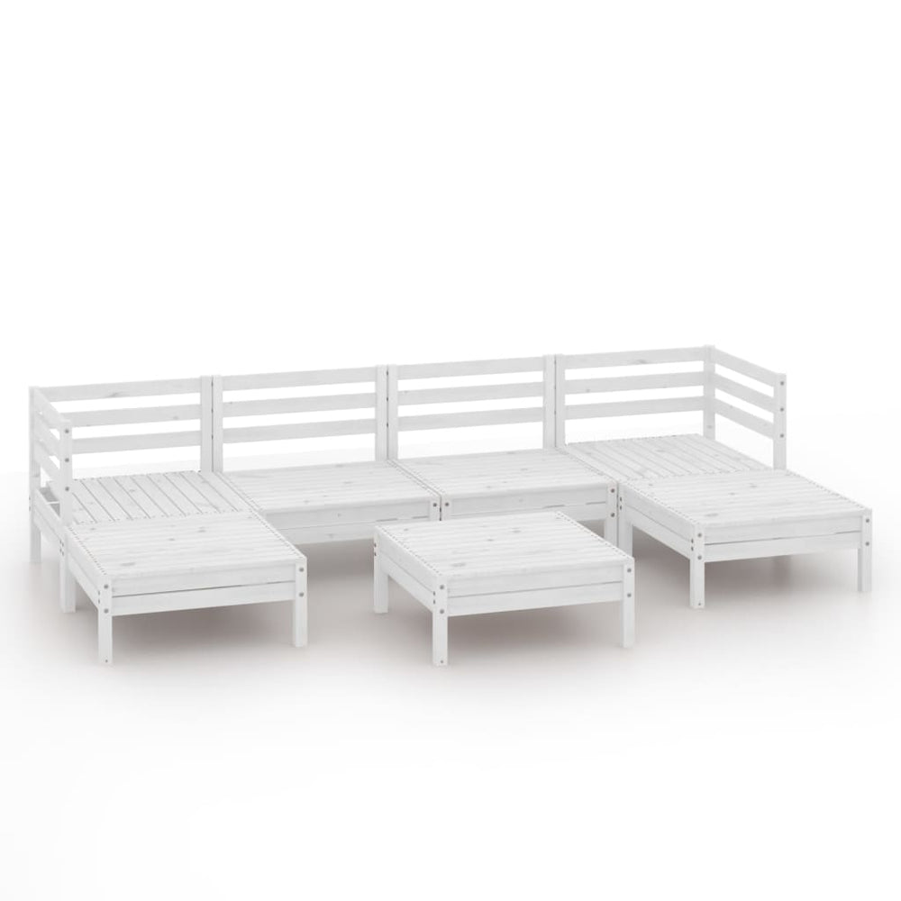 Set Mobilier De Grădină, 7 Piese, , Lemn Masiv De Pin