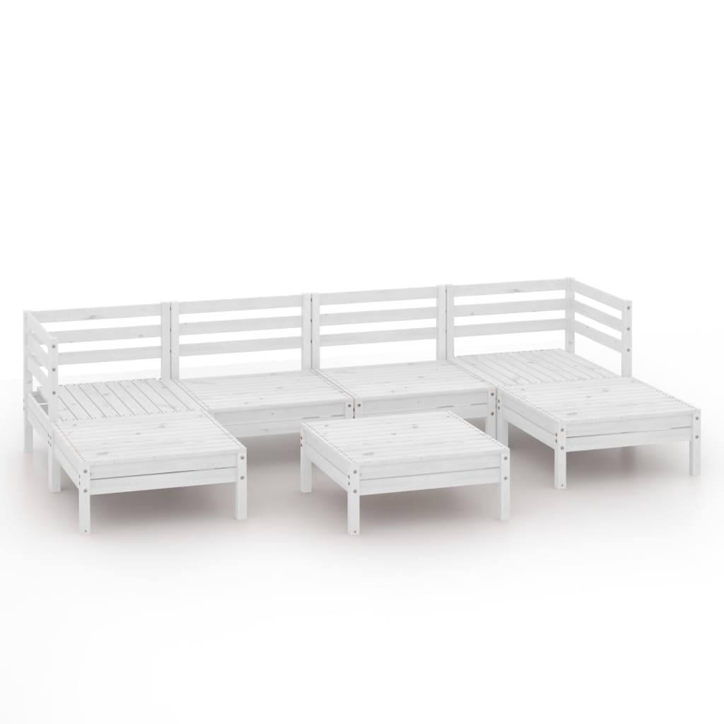 Set Mobilier De Grădină, 7 Piese, , Lemn Masiv De Pin