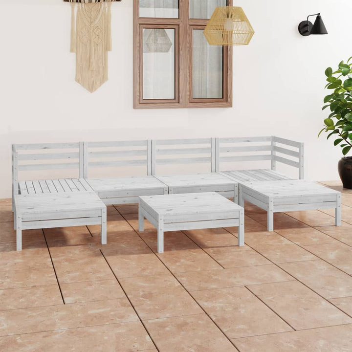 Set Mobilier De Grădină, 7 Piese, , Lemn Masiv De Pin