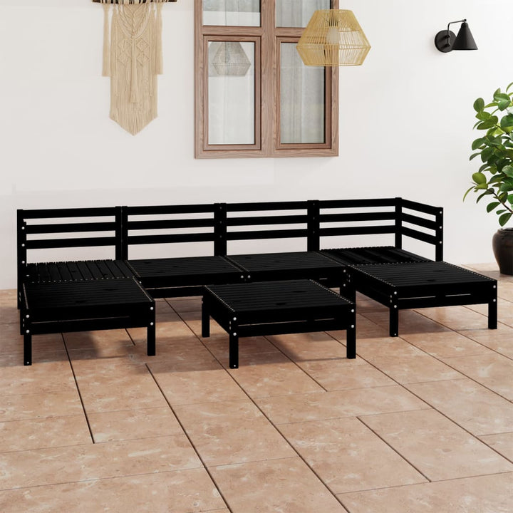 Set Mobilier De Grădină, 7 Piese, , Lemn Masiv De Pin