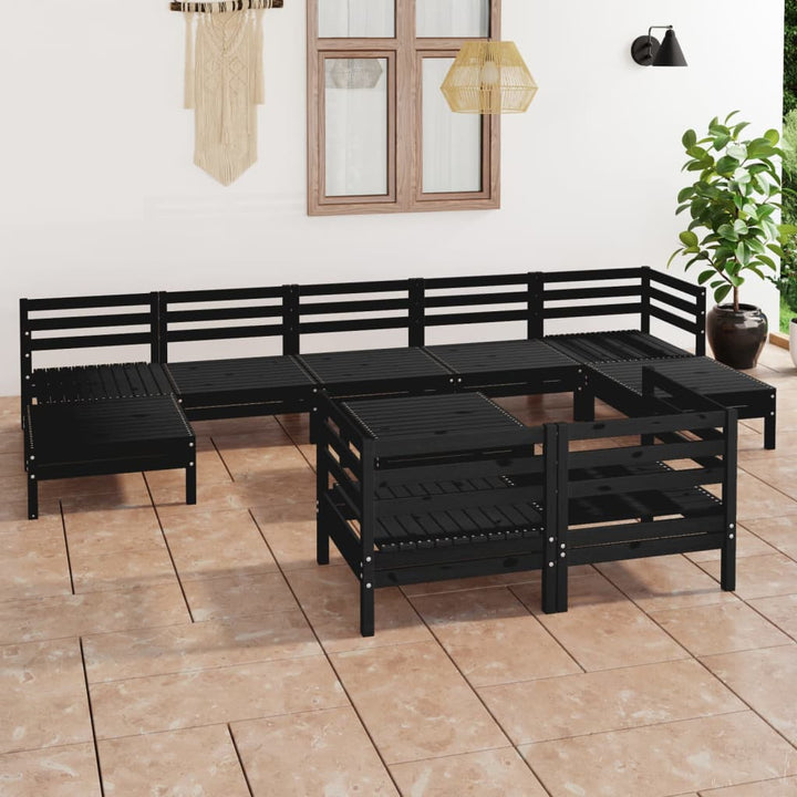 Set Mobilier De Grădină, 10 Piese, , Lemn Masiv De Pin