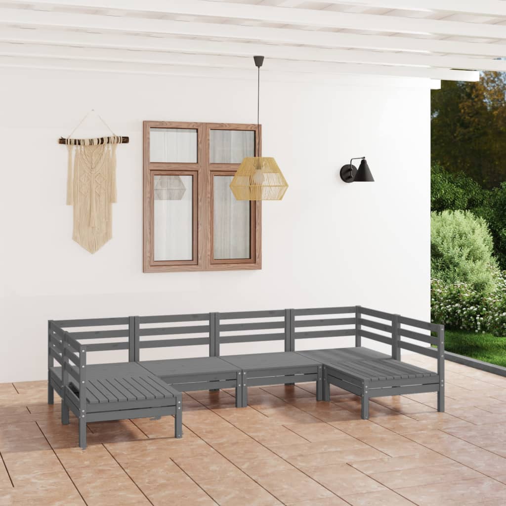 Set Mobilier De Grădină, 6 Piese, , Lemn Masiv De Pin