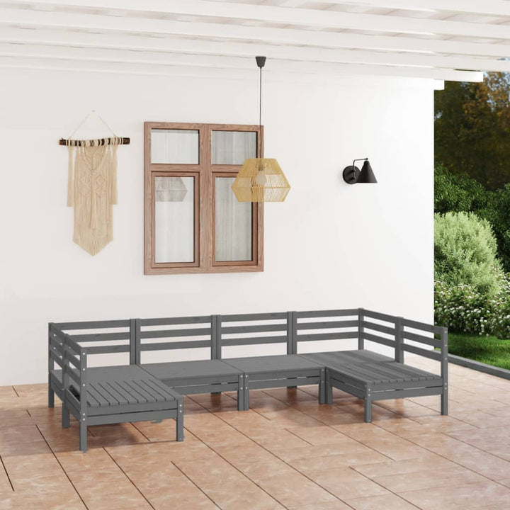 Set Mobilier De Grădină, 6 Piese, , Lemn Masiv De Pin