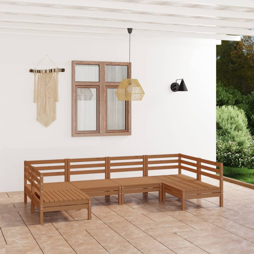 Set Mobilier De Grădină, 6 Piese, , Lemn Masiv De Pin