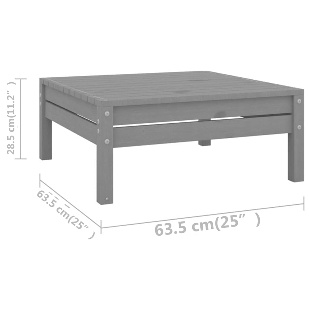 Set Mobilier Relaxare Grădină, 8 Piese, Lemn Masiv De Pin