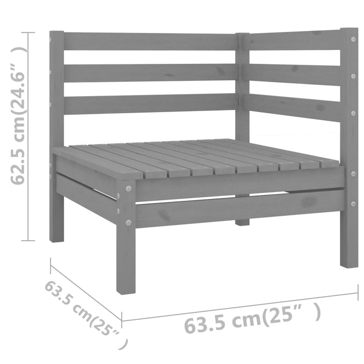 Set Mobilier Relaxare Grădină, 8 Piese, Lemn Masiv De Pin
