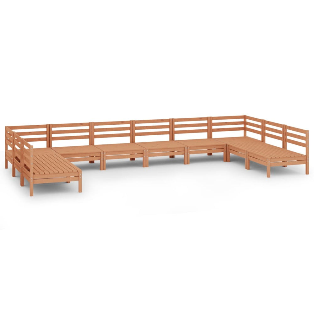 Set Relaxare De Grădină, 10 Piese, , Lemn Masiv Pin