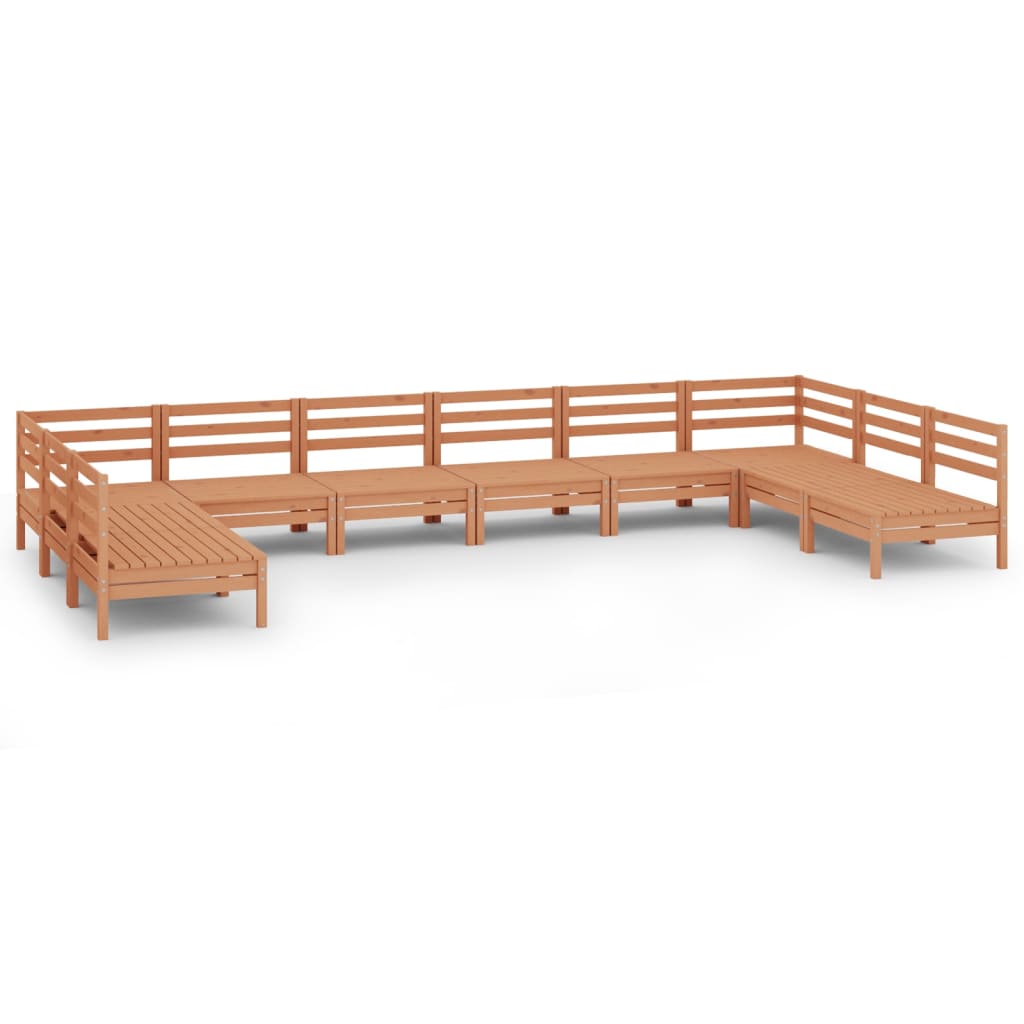 Set Relaxare De Grădină, 10 Piese, , Lemn Masiv Pin