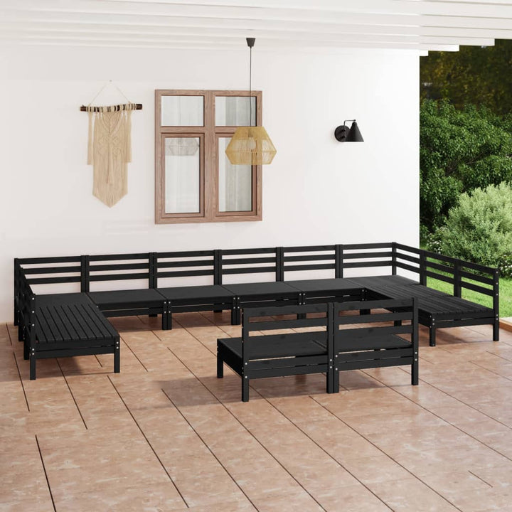 Set Mobilier De Grădină, 12 Piese, , Lemn Masiv De Pin