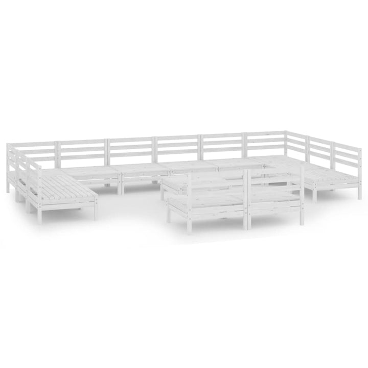Set Mobilier De Grădină, 13 Piese, , Lemn Masiv De Pin