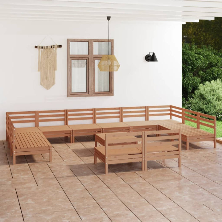Set Mobilier De Grădină, 13 Piese, , Lemn Masiv De Pin