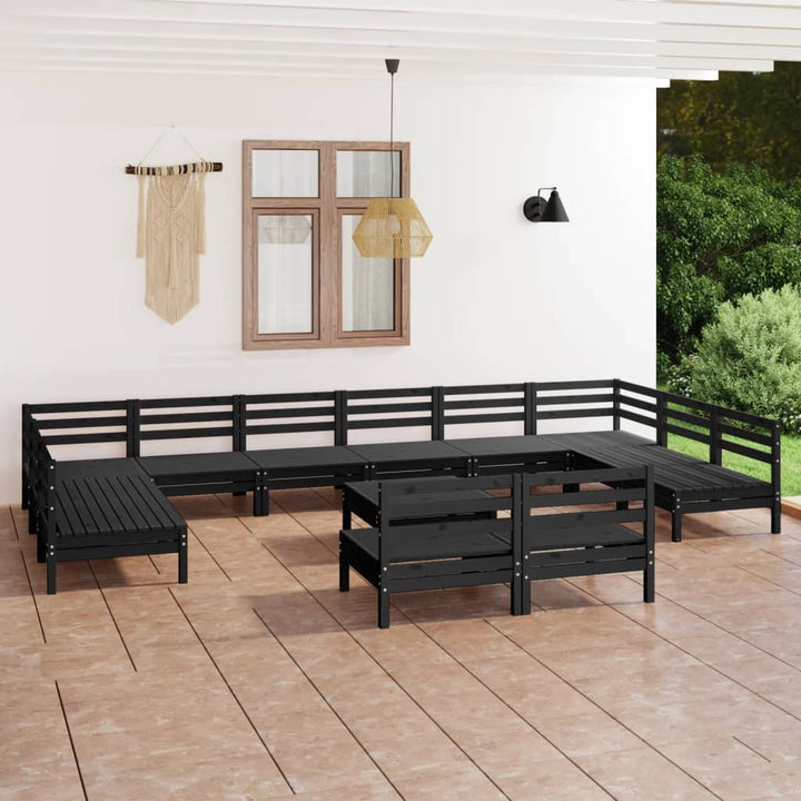 Set Mobilier De Grădină, 13 Piese, , Lemn Masiv De Pin