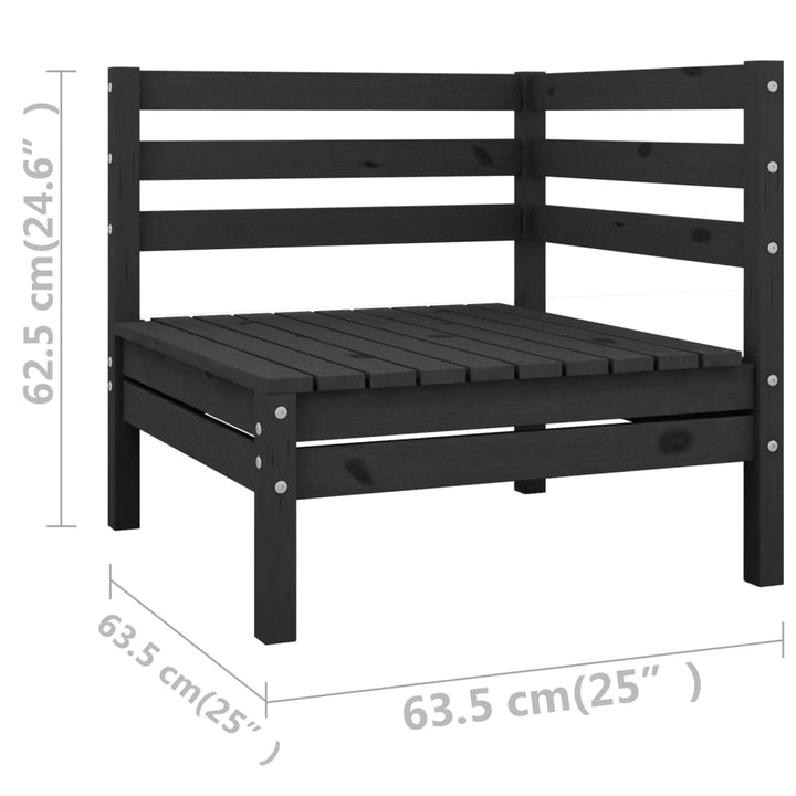 Set Mobilier Relexare Grădină, 10 Piese, , Lemn Masiv Pin