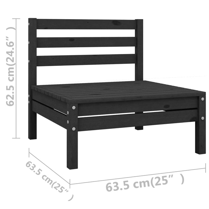 Set Mobilier Relexare Grădină, 10 Piese, , Lemn Masiv Pin