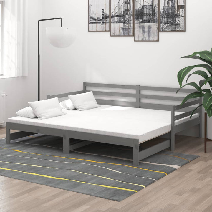 Pat Extensibil De Zi, 2X(90X200) Cm, , Lemn Masiv Pin
