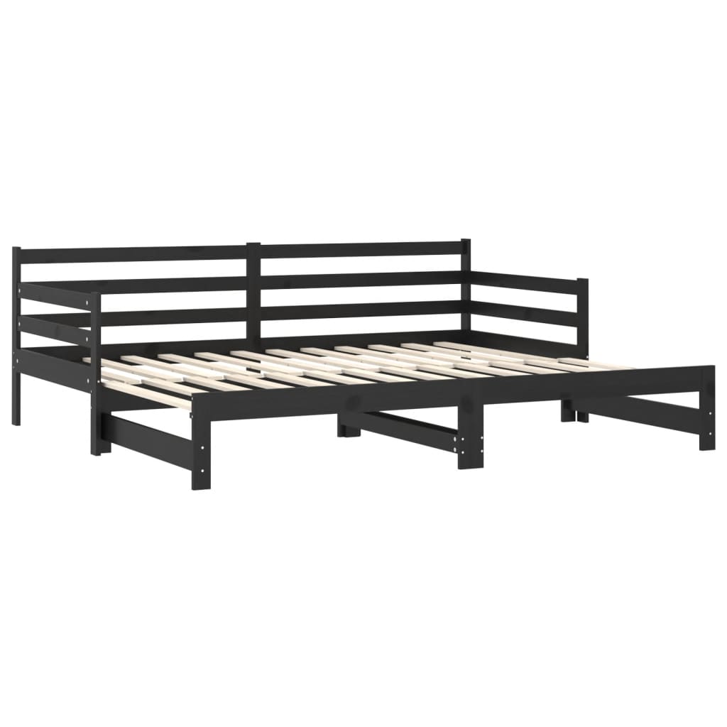 Pat Extensibil De Zi, 2X(90X200) Cm, , Lemn Masiv Pin