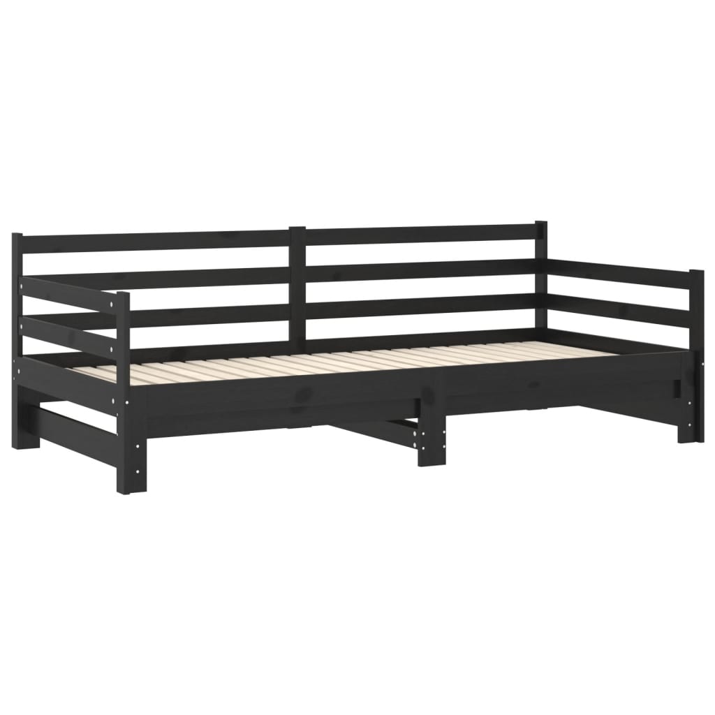 Pat Extensibil De Zi, 2X(90X200) Cm, , Lemn Masiv Pin